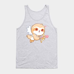 Love Cupid Kawaii Sloth Valentine Tank Top